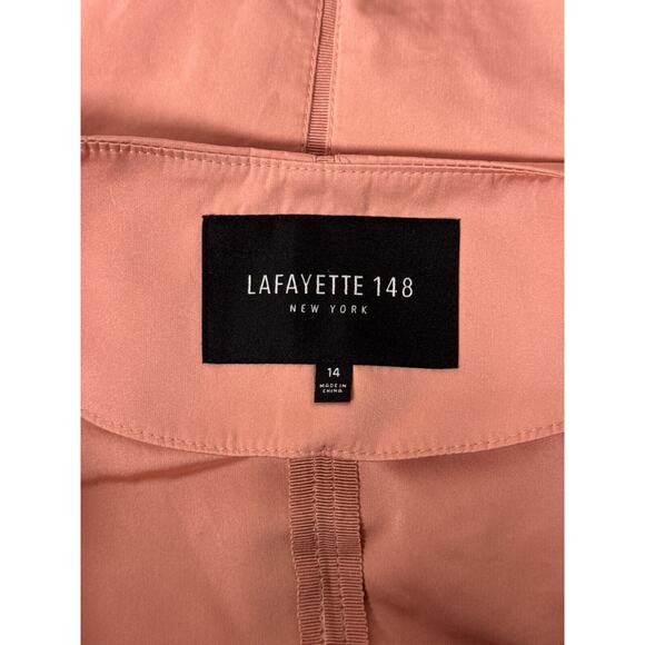 Lafayette 148 Jacket 14 Womens Pink Full Zip Collarless Modern - Picture 7 of 8